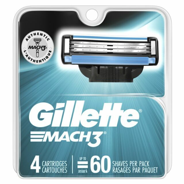 Gillette Mach3 Razor Blade Cartridges, 4 Ct
