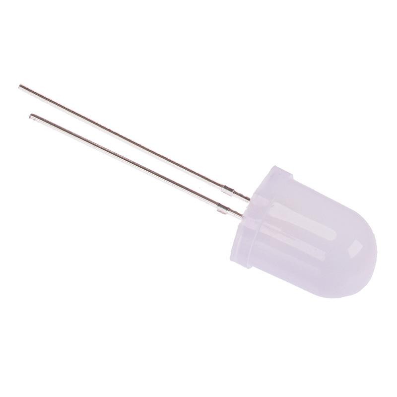 10 X Blanc Chaud 10mm Diffusée Rond LED 120° 3000mcd 3000K