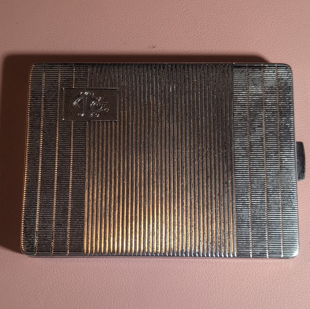 Art Deco Sterling Silver (.925) Monogrammed Hallmarked Cigarette Case