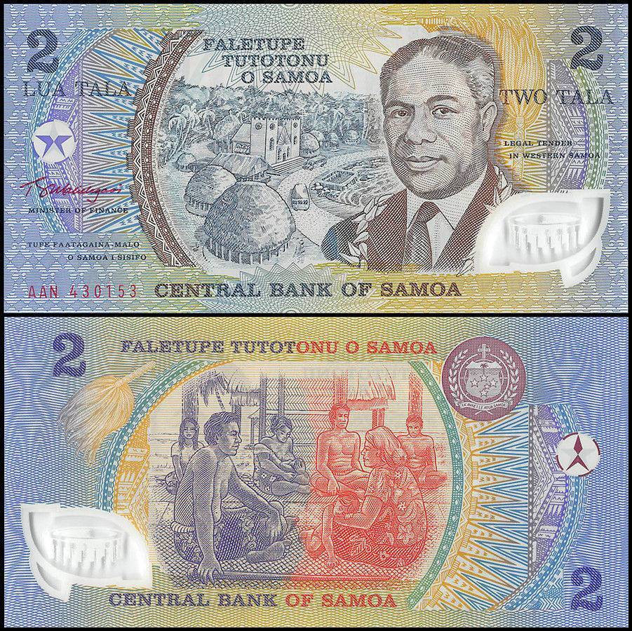 Samoa 2 Tala, 2003-2009, P-31e, UNC, Commemorative, Polymer, Prefix AAN