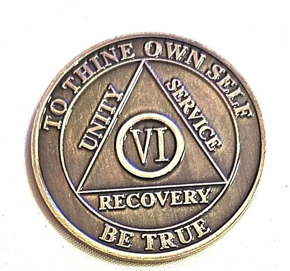6 year AA Sobriety Coin