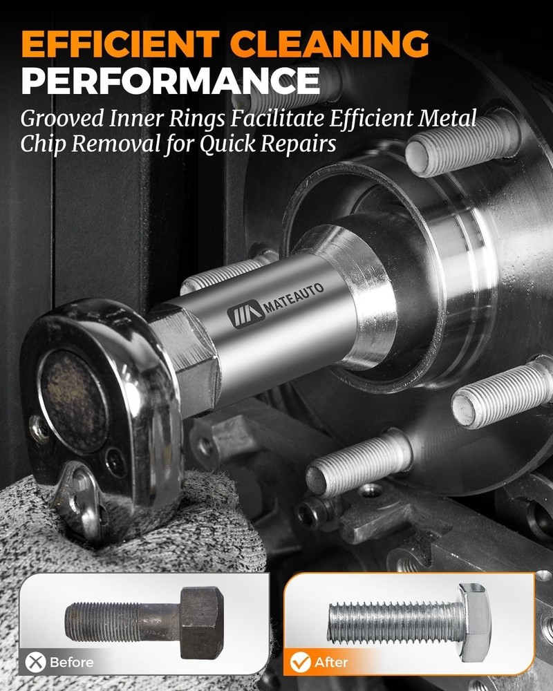 Complete Axle Spindle Repair Kit with Precision Tools for Thread Restoration