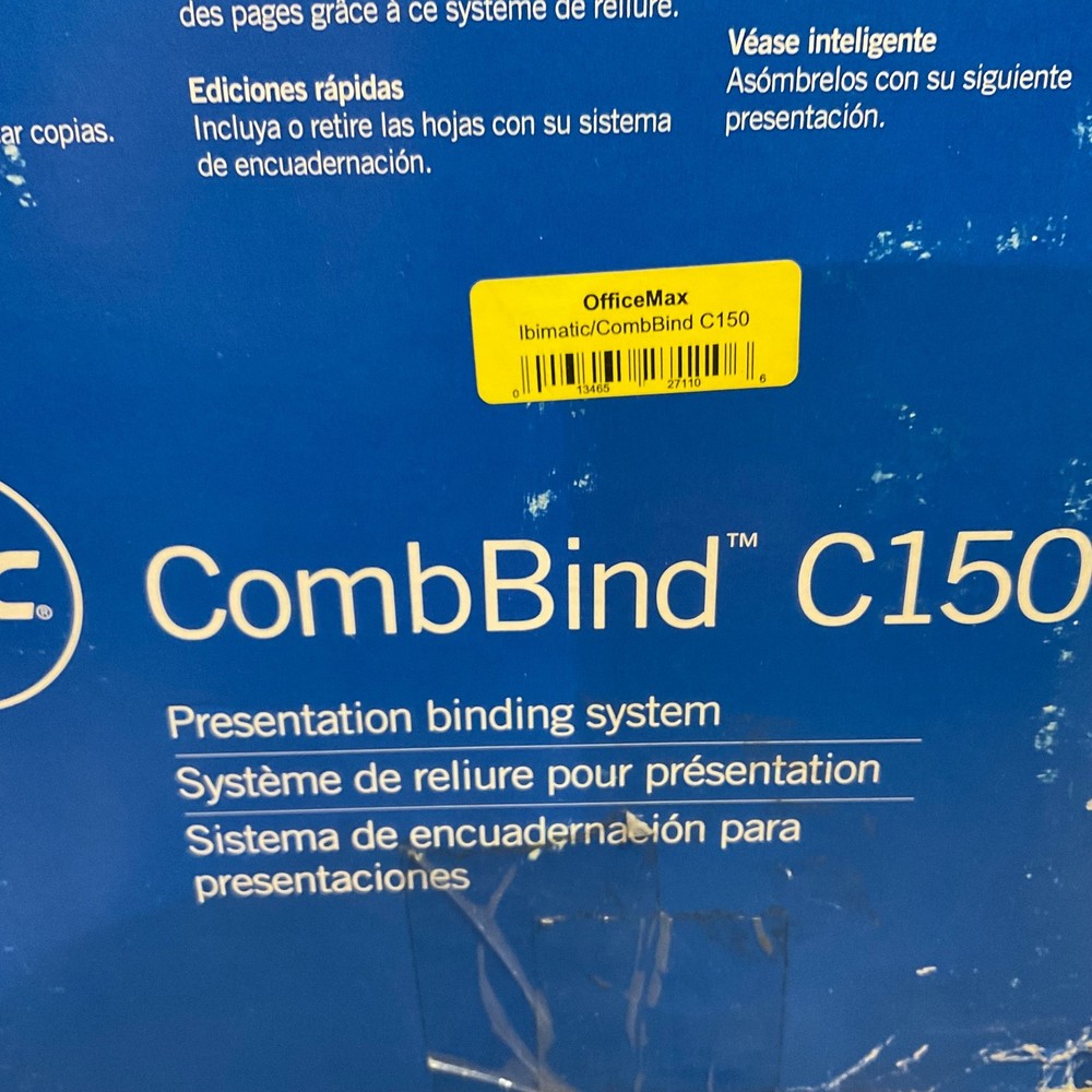 GBC CombBind C150 Heavy Duty Comb Binding Machine - EXCELLENT Condition