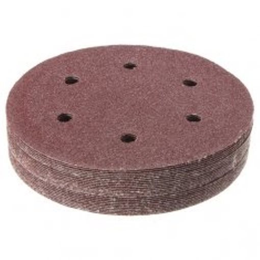 6 inch 6 Hole Hook & Loop Sanding Discs 100/box 40-800 Grit