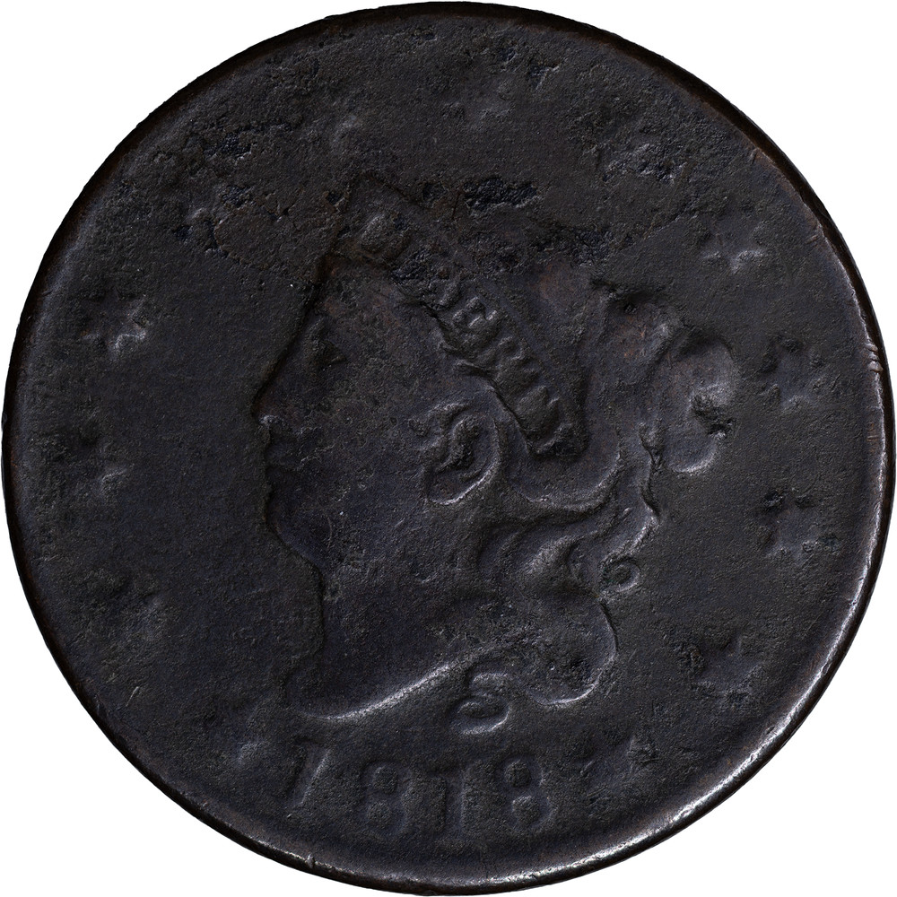 1818 Coronet Head Large Cent ~ Fine Details