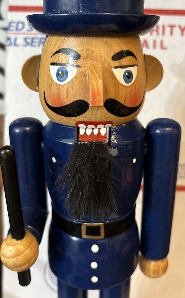 Vintage Policeman Christmas Nutcracker 14.5”