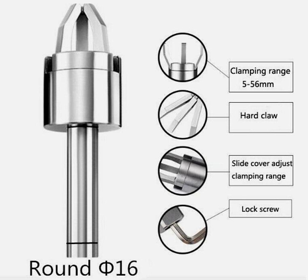 Set CNC Lathe Puller Automatic Mill Feeder Pulling Claw Clamp Round Handle Φ16mm