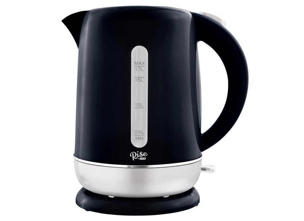 Black Polypropylene 1.7 L Electric Tea Kettle with Automatic Shut-Off