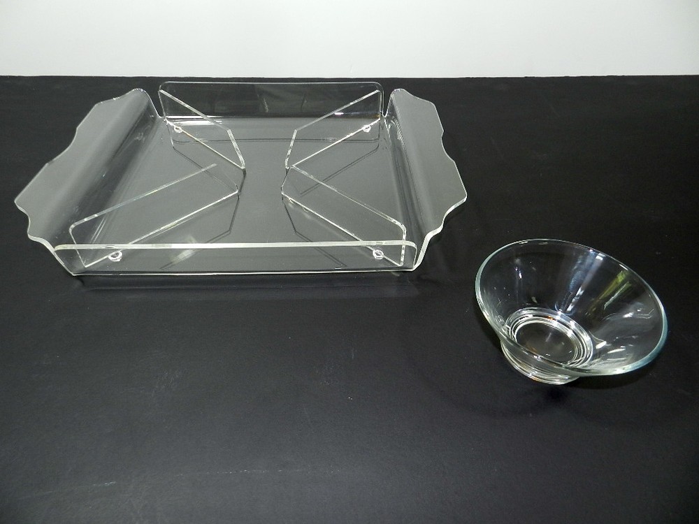 Lucite Clear Serving Tray MCM