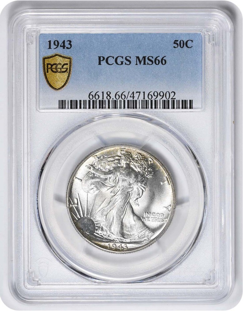 1943 Walking Liberty Silver Half Dollar MS66 PCGS