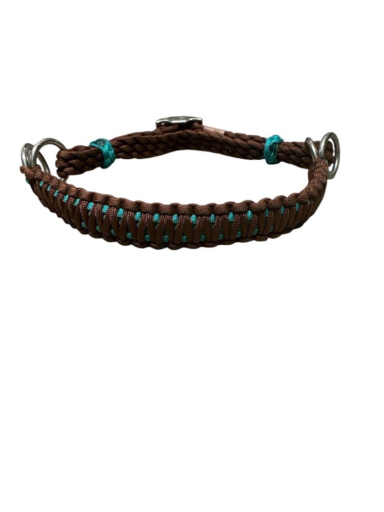 side pull hackamore attachment Brown over green Turquoise.