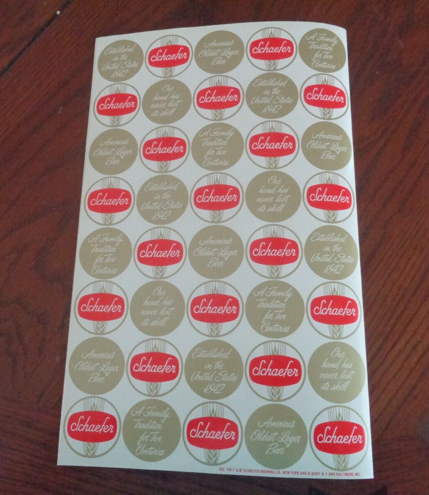 Schaefer Beer Menu Cover