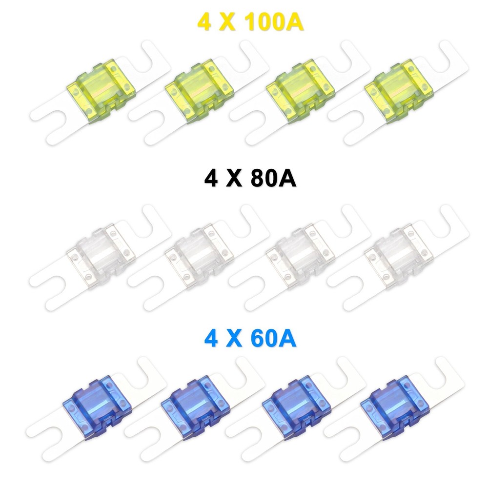 Recoil A MPG4 4-Way Mini-ANL Fused Distribution Block, Solid Brass