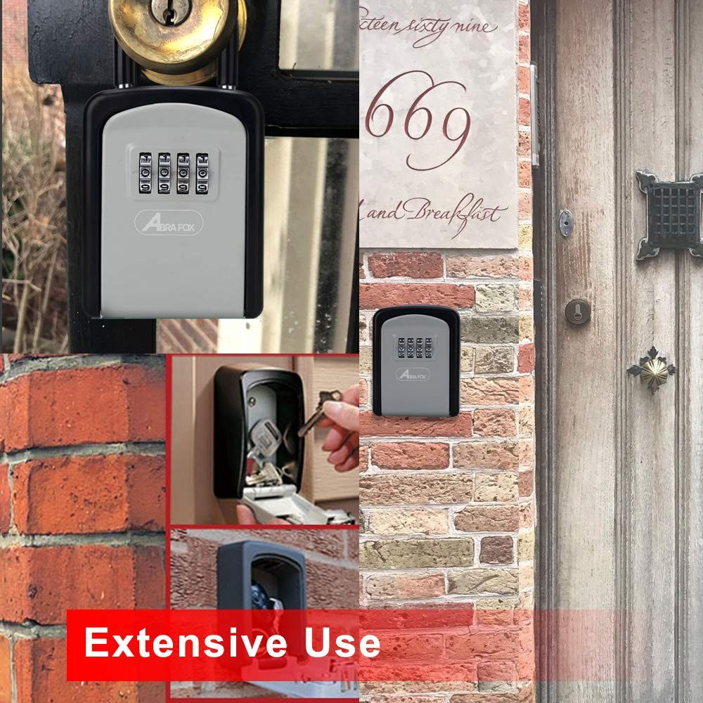 Key Lock Box, Combination Lock Box with Code for House Key Storage, Combo Doo...