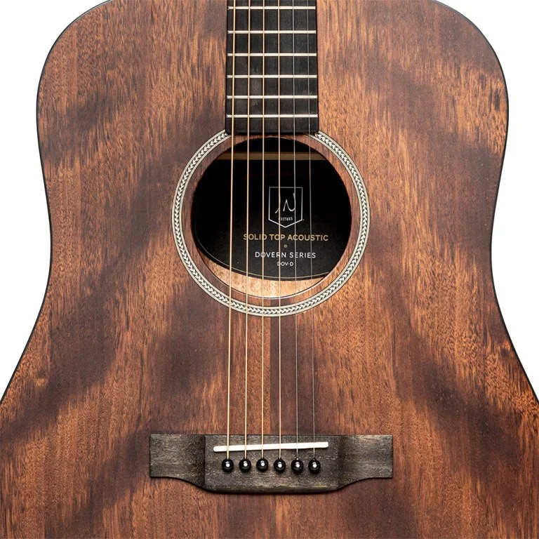 Acoustic dreadnought guitar with solid top, Dovern series