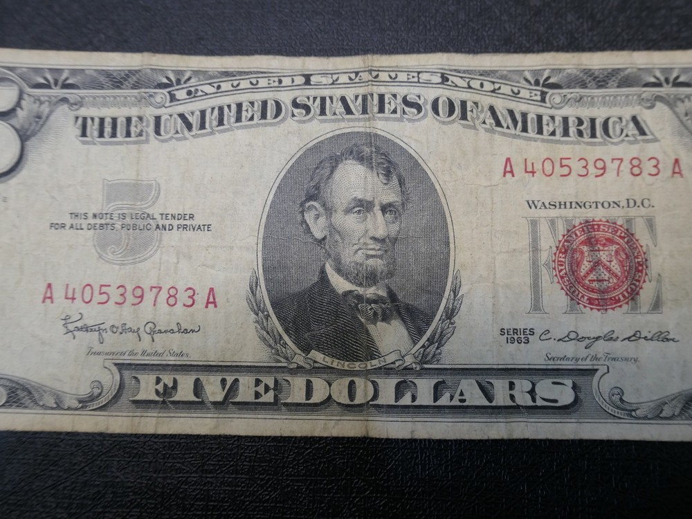 1963 $5 Dollar Red Seal