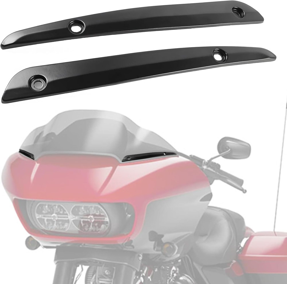 Side Road Glide Windshield Trim, Split Front Molding, Harley Motorcycle