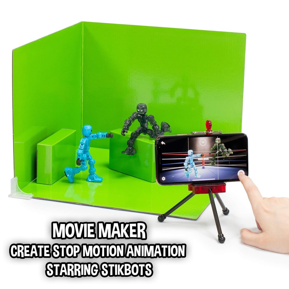 Zing Klikbot Zanimation Studio - Includes 2 Klikbots, Phone Large, Green