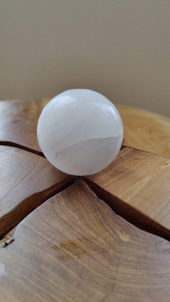 Natural Selenite Sphere 6cm from Morocco