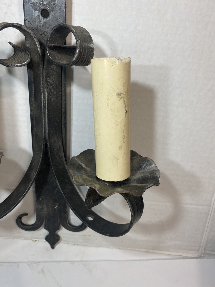 Vintage Gothic Wrought Iron Style Wall Light Sconce