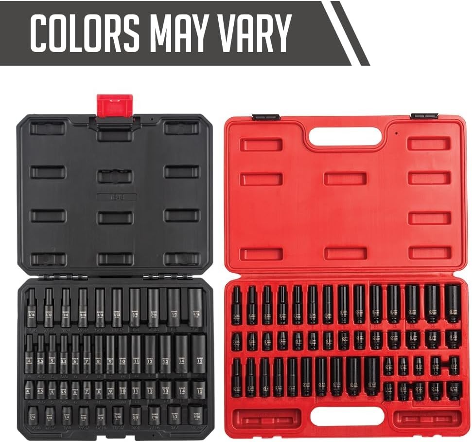 Sunex 48-Piece Impact Socket Set with Storage Case