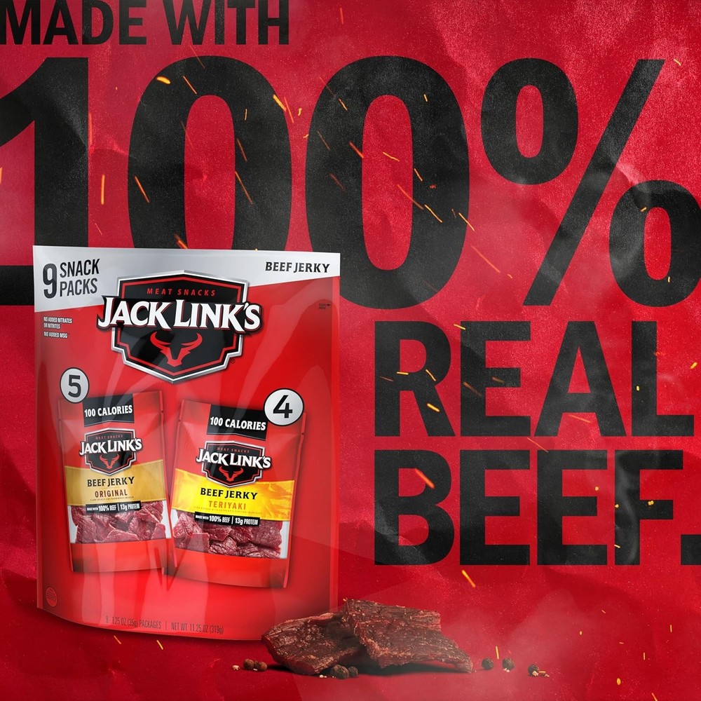 Jack Link's Beef Jerky Variety Pack - Includes Original and Teriyaki Jerky,...