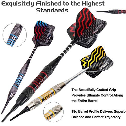 Darts Plastic Tip - Professional Soft Tip Darts Set for Electronic Tungsten