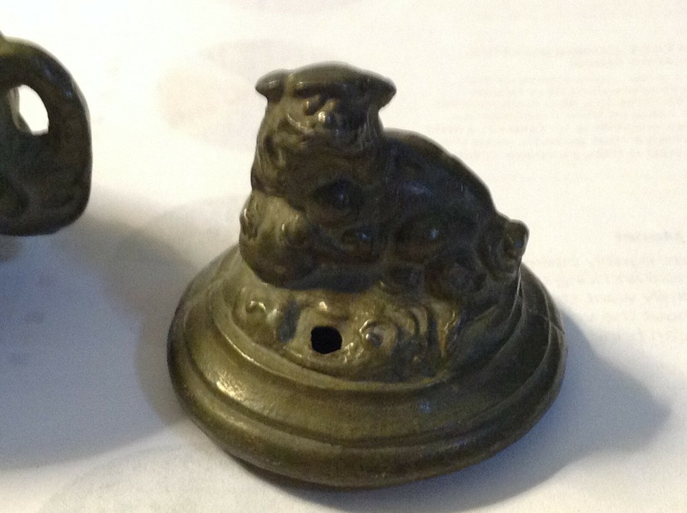 Vintage Cast Iron Footed Foo Dog Incense Burner
