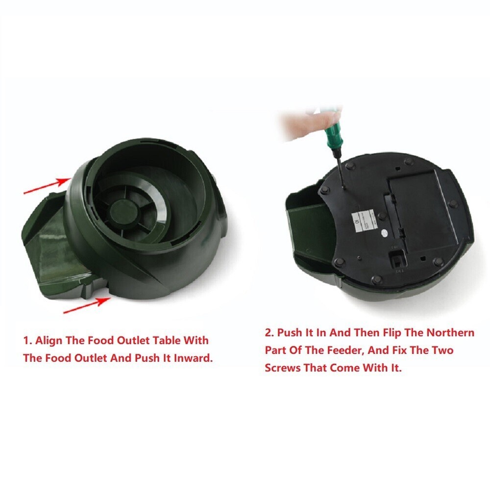 LCD Display Timer Quantitative Feeder Fish Pond Automatic Feeding Machine