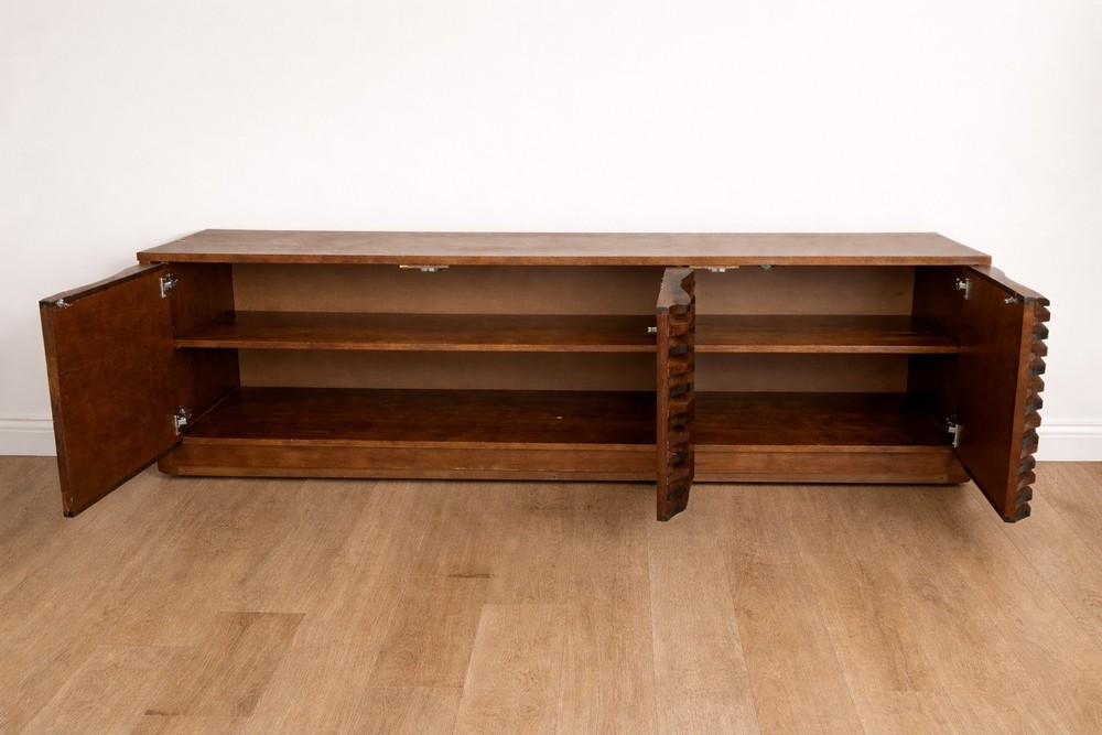 Sideboard Buffet Cabinet with Storage,Modern Wave Credenza Accent Cabinet