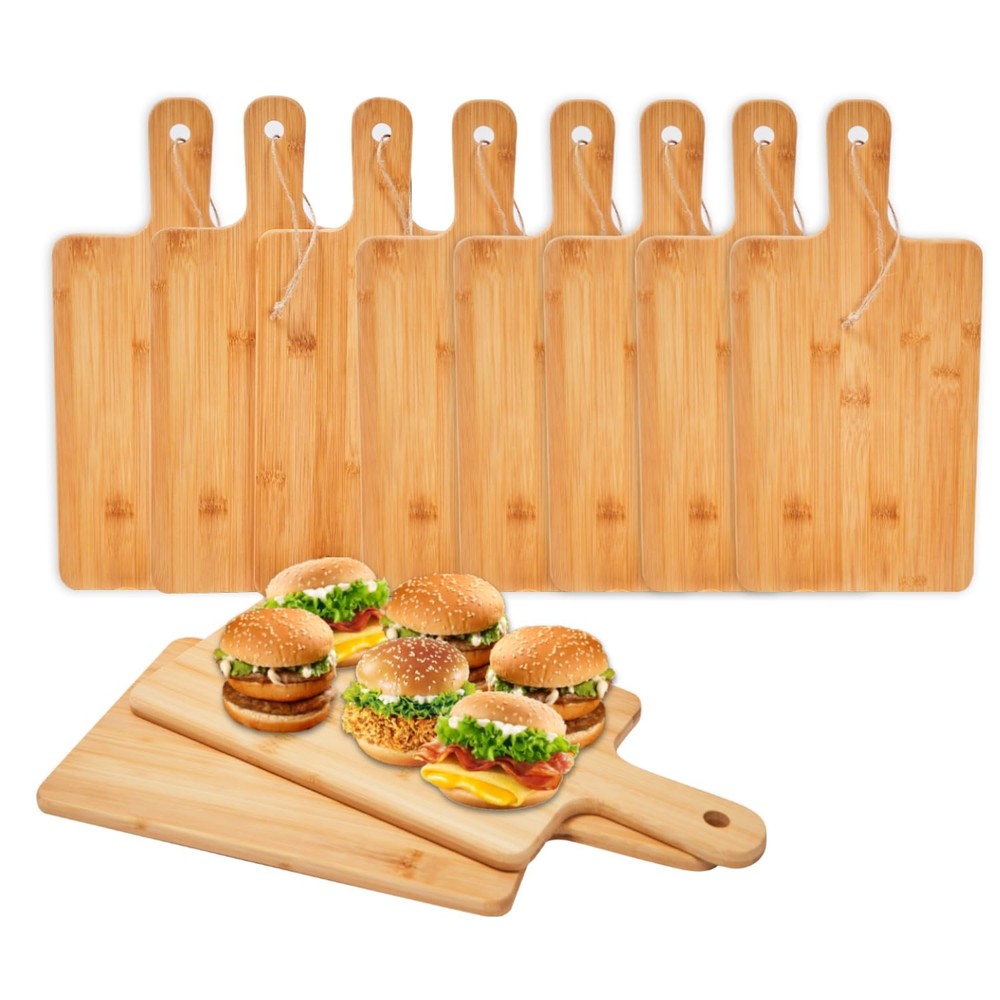 10pcs Wood Cutting Boards Bulk for Kitchen, 15x7 inch Personalized Bamboo Cha...