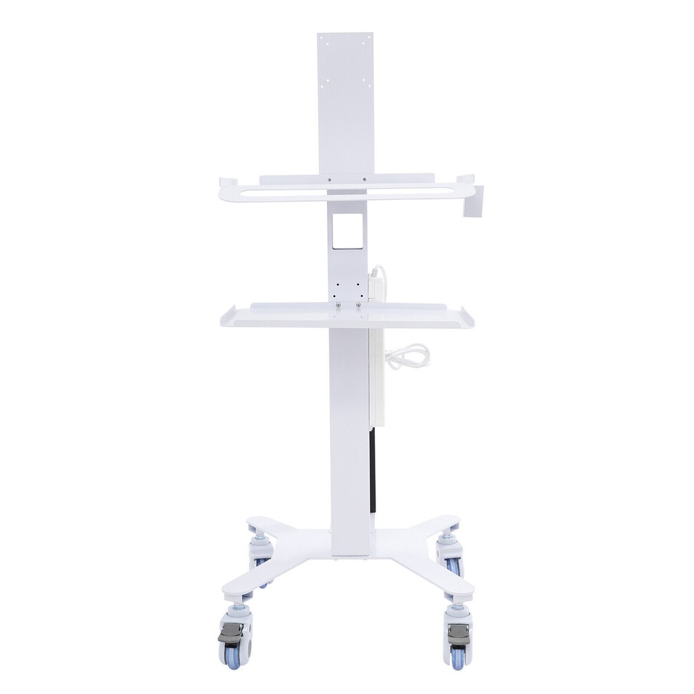 Adjustable Height Rolling Desk Computer Cart Mobile PC Laptop Workstation Table