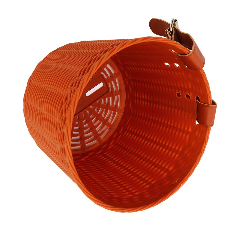 (Coffee)Front Handlebar Basket Multipurpose Simulation Wicker Round CH