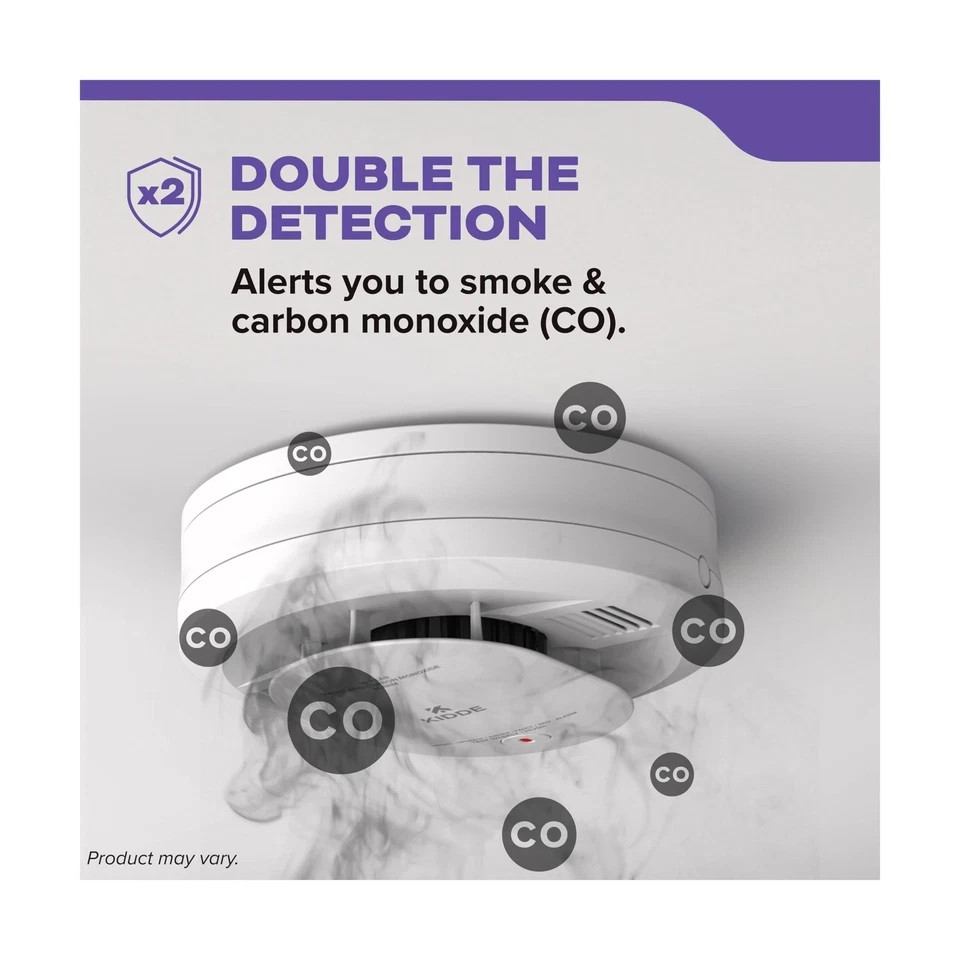 Kidde Smoke and Carbon Monoxide Detector, AA BatteryPowered with LED StatusLi...