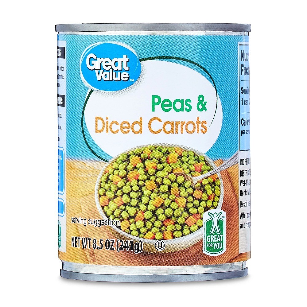 (12 pack) Peas & Diced Carrots, 8.5 oz Can