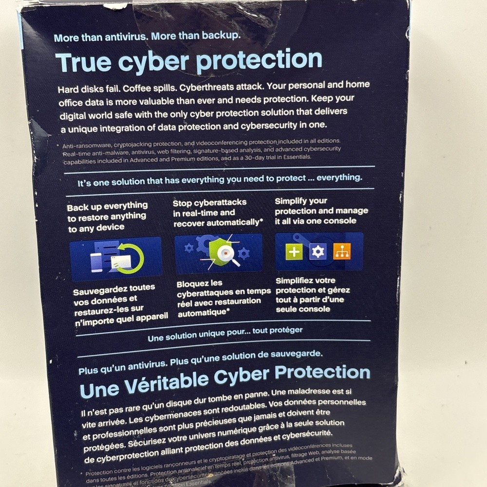 Acronis Cyber Protect Home Office formerly Acronis True Image Essentials 1 PC/MA