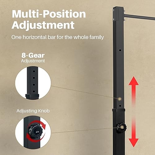 Pull Up Station, Power Tower Portable Pullup Bar Station, Pull Up Bar Black