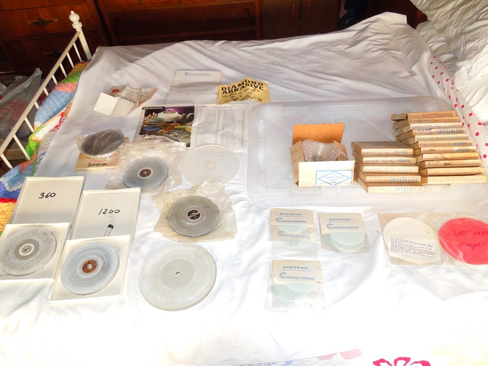 NOS Lapidary Diamond Discs, 6" Crystalite Lap , HI-TECH RAYTECH A FEW USED HTF