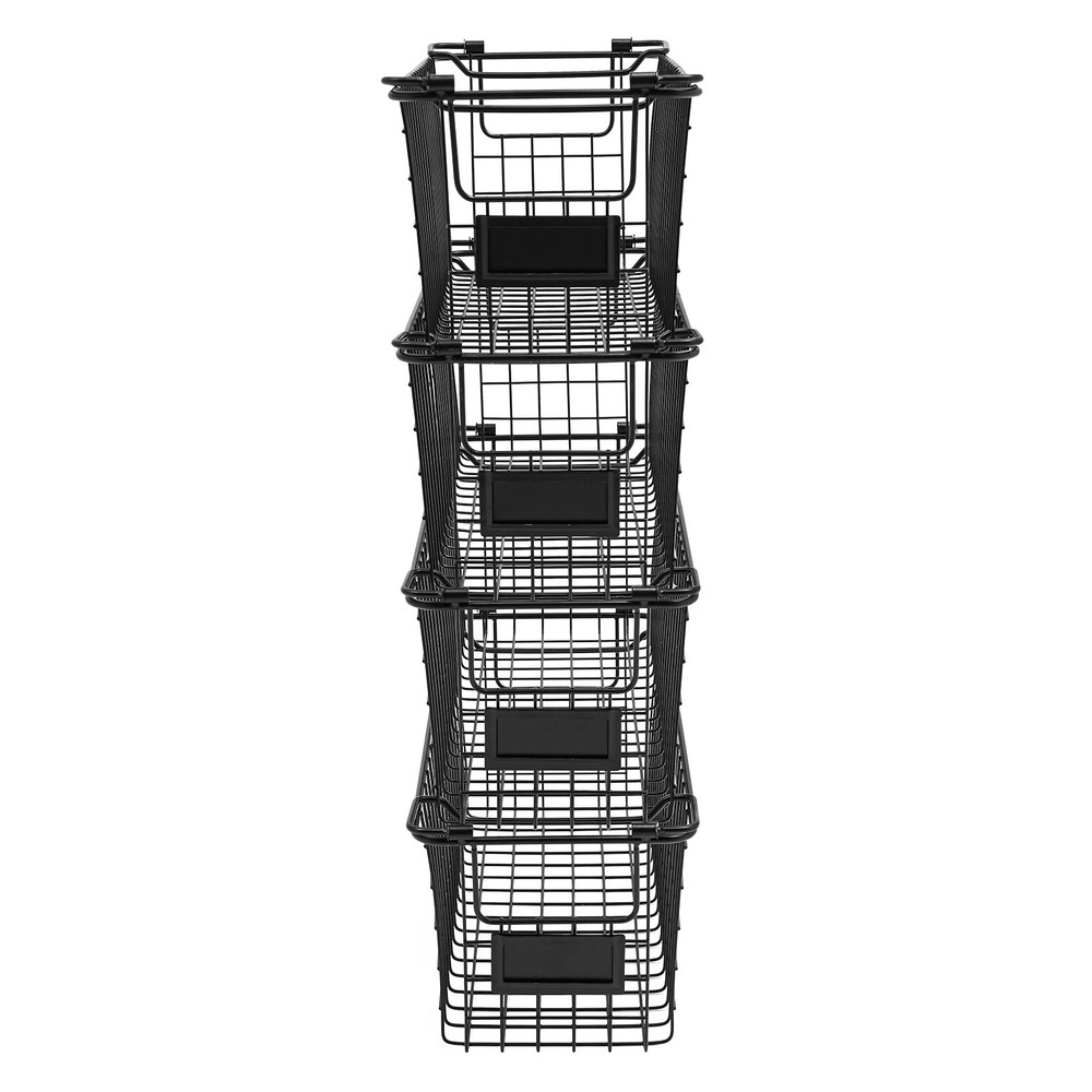 4 Pcs Stackable Storage Baskets, Storage Baskets, Vegetable Storage Baskets