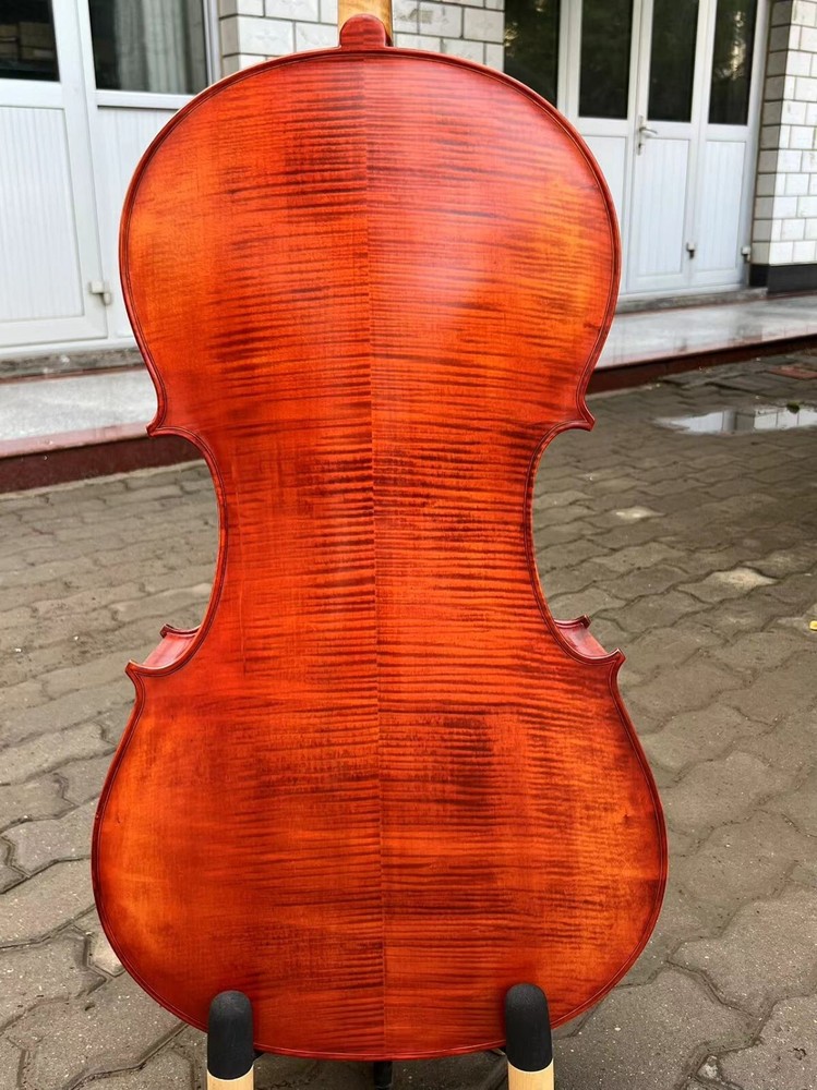 Stradivari model solid wood Cello 4/4,with hard case, Strong Deep Sound #15938