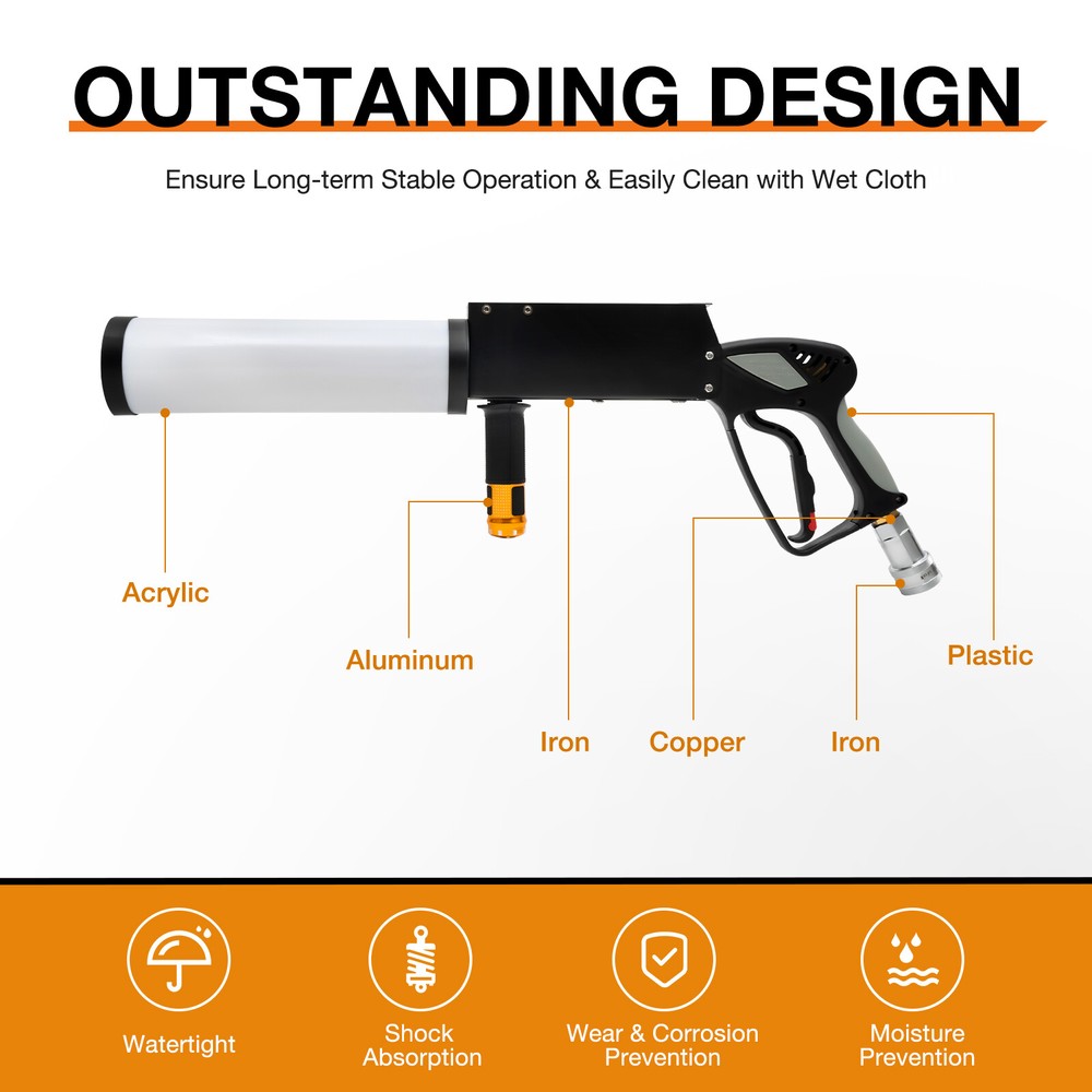 Stage High Quality Handheld LED CO2 Manual Control Smoke Machine Dry Ice Machine