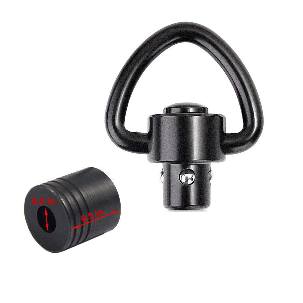 2Pcs Push Button QD Quick Detach/Release Heavy Duty Sling Swivel Mount With Base