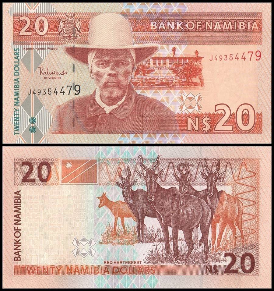 Namibia 20 Namibia Dollars, 2002 ND, P-6b, UNC
