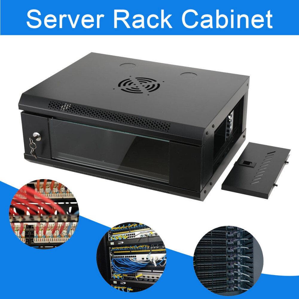 4U floor/Wall Mount Server Rack Data Network Enclosure Cabinet Rack with Key new