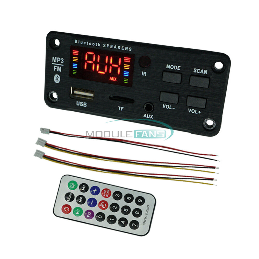 25W*2 Amplifier MP3 Player Decoder Board 12V Bluetooth5.0 Car FM Radio Module