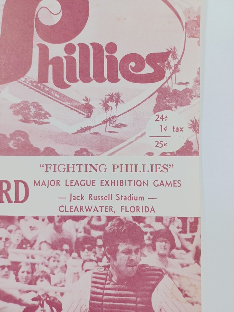 Mid 1970s Phillies Sping Training Program Unscored vs Mets Mike Schmidt