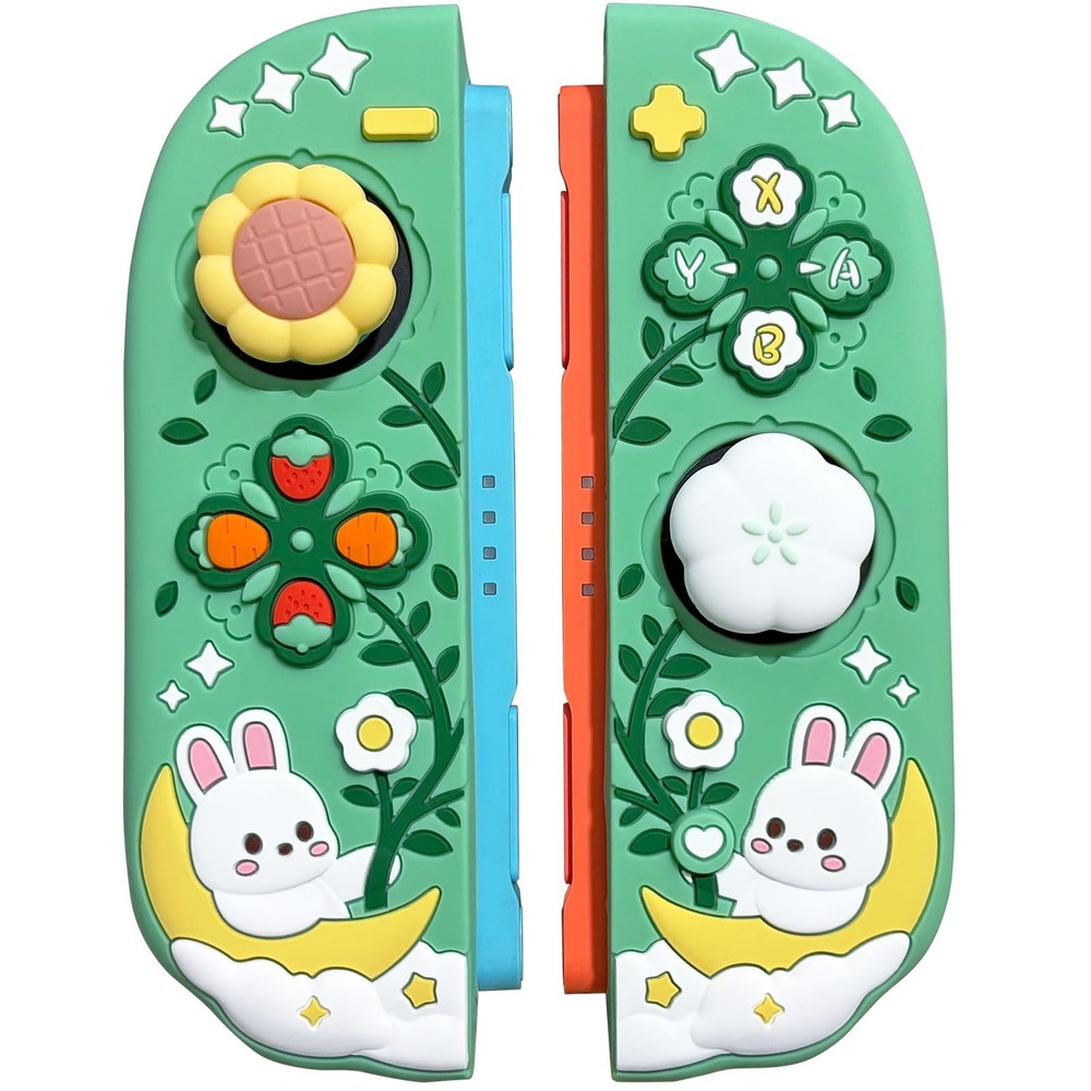 Silicone Protective Case for Nintendo Switch 2 Joy Con Controllers with 2 Sil...