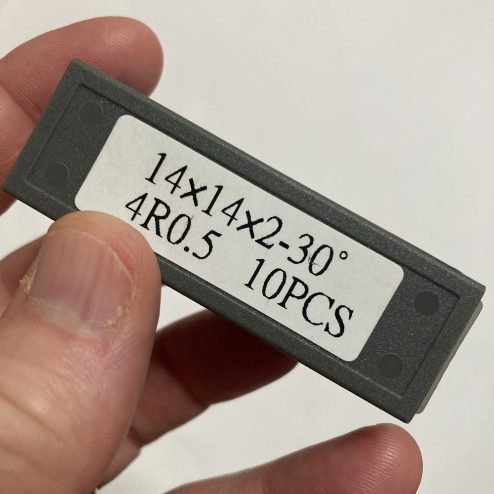 (QTY 10) ASIEG Tools 14x14x2-30 Degrees TUNGSTEN CARBIDE INSERT