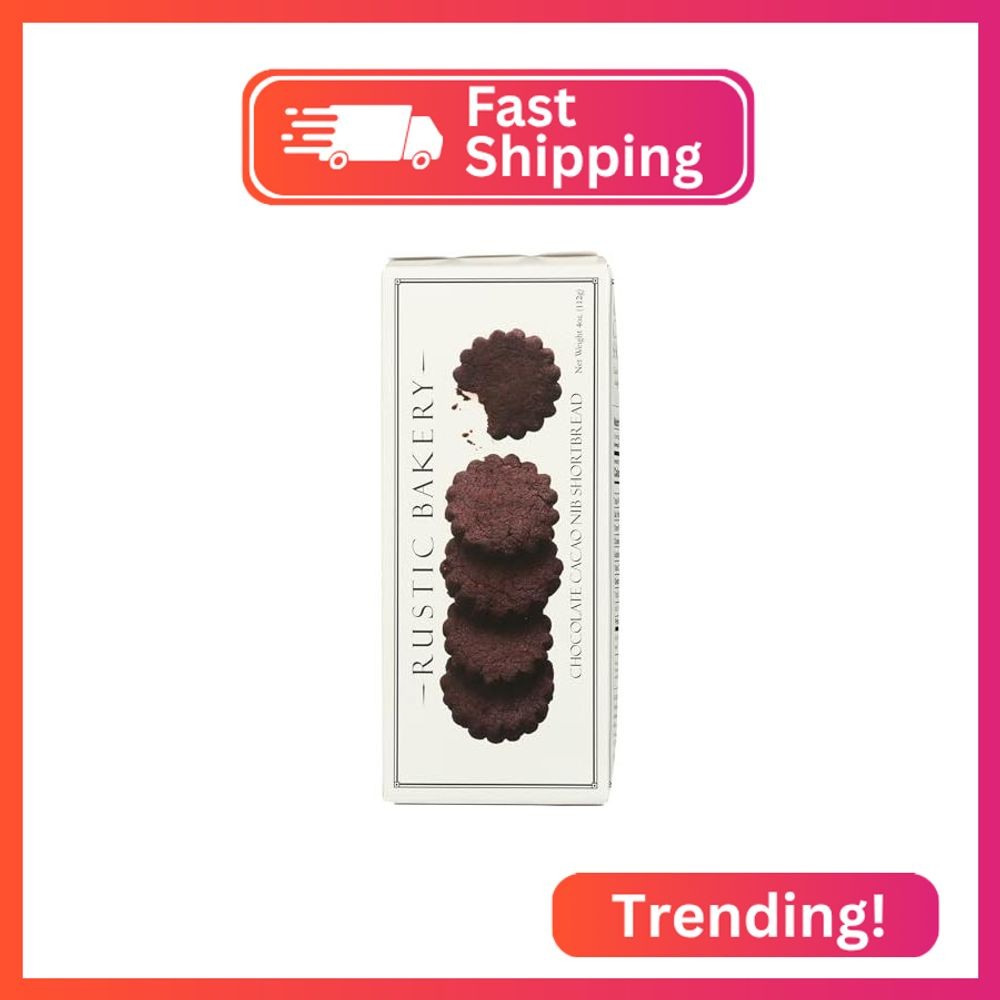 Rustic Bakery, Cookies Chocolate Cocoa Nib, 4 Ounce