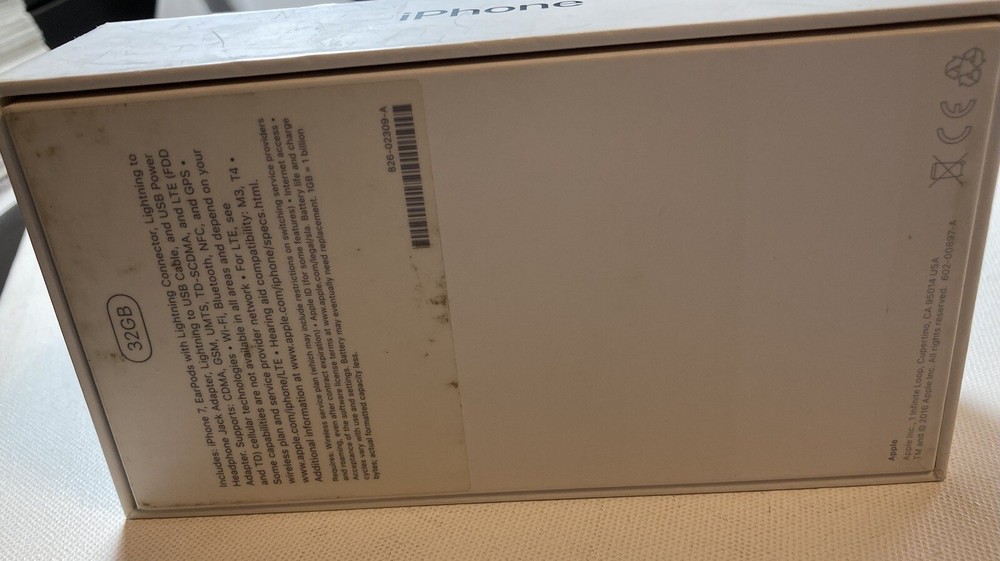 Apple iPhone 7 EMPTY BOX ONLY w/ Instruction Apple Stickers Genuine Original